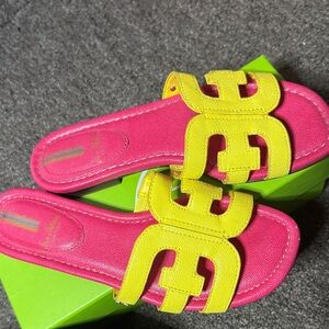 Sam Edelman Pink and Yellow Sandals